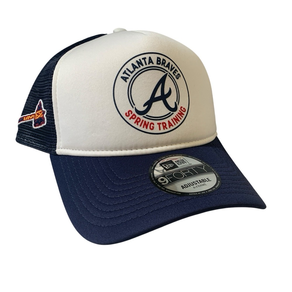Atlanta Braves New Era 9FORTY A-Frame Spring Training Snapback Trucker Hat